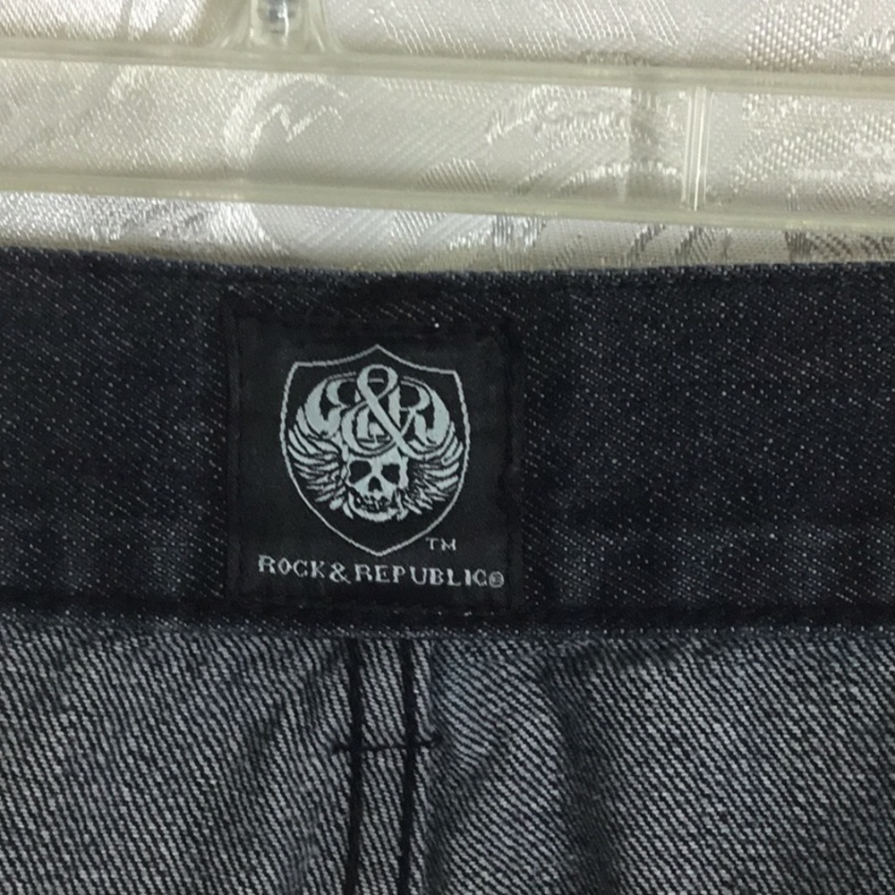 Rock & Republic Men's Relaxed Jeans in Washed Black 38/32 - Picture 5 of 8